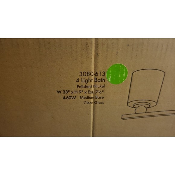 Minka Lavery 3080-613 4 Light 33"W Bathroom Vanity Light - Nickel - Picture 4 of 4